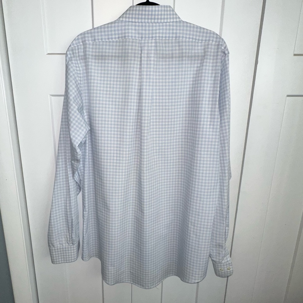 Brooks brothers 16 1/2 blue and white slim fit non iron shirt - Picture 4 of 6